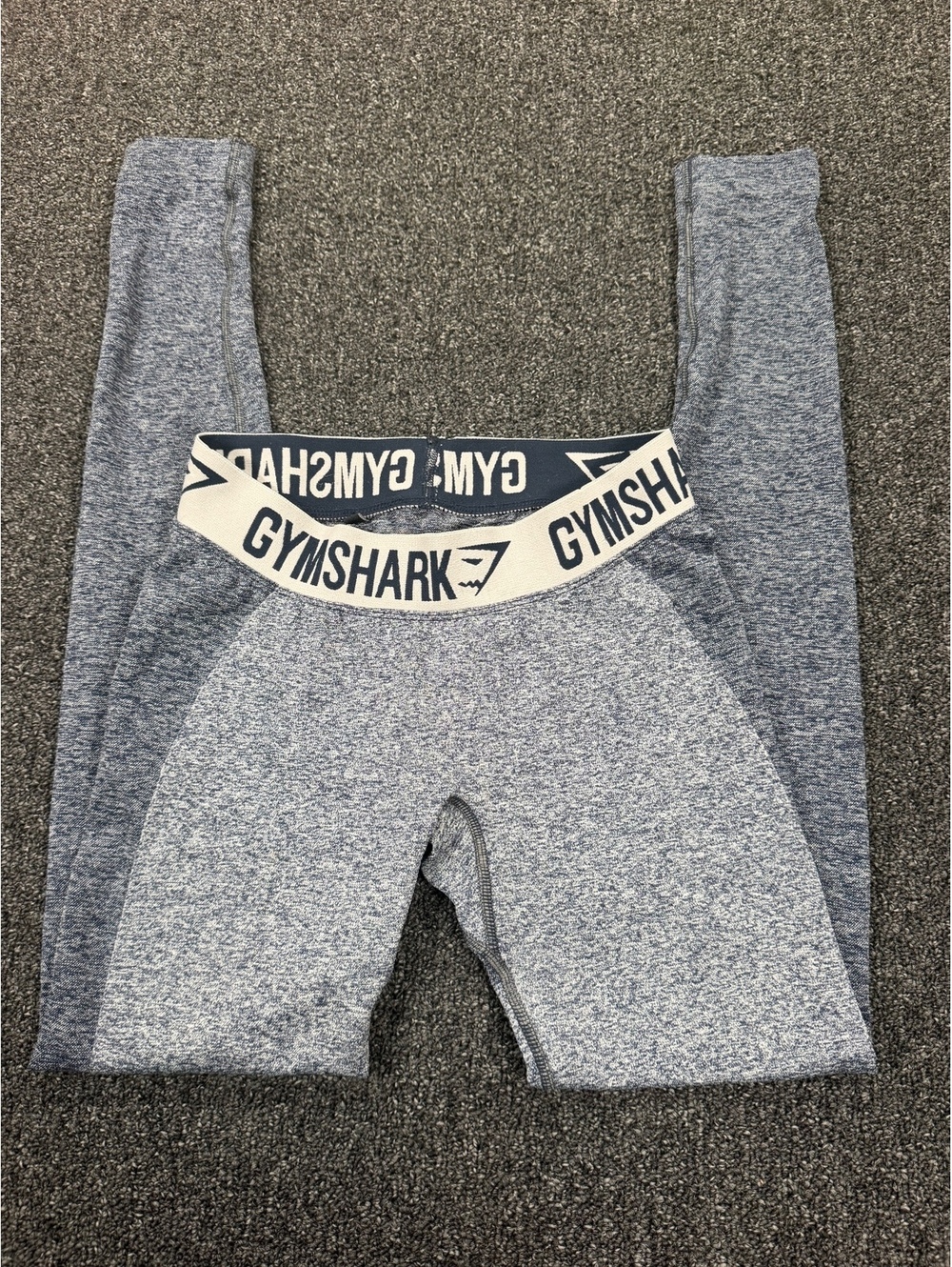 Gymshark low rise Seamless Leggings in Heather Gray and Navy
